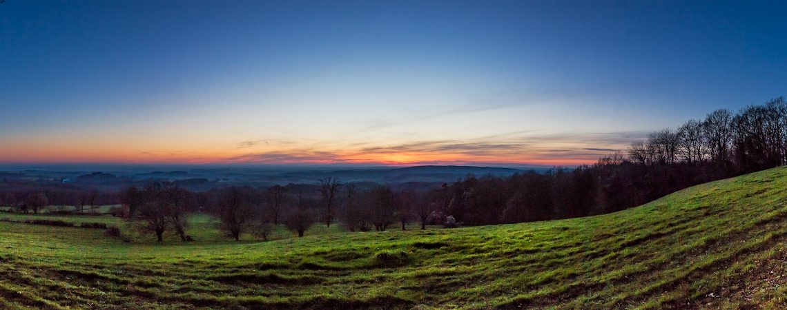 Coucher de soleil dans le berry 