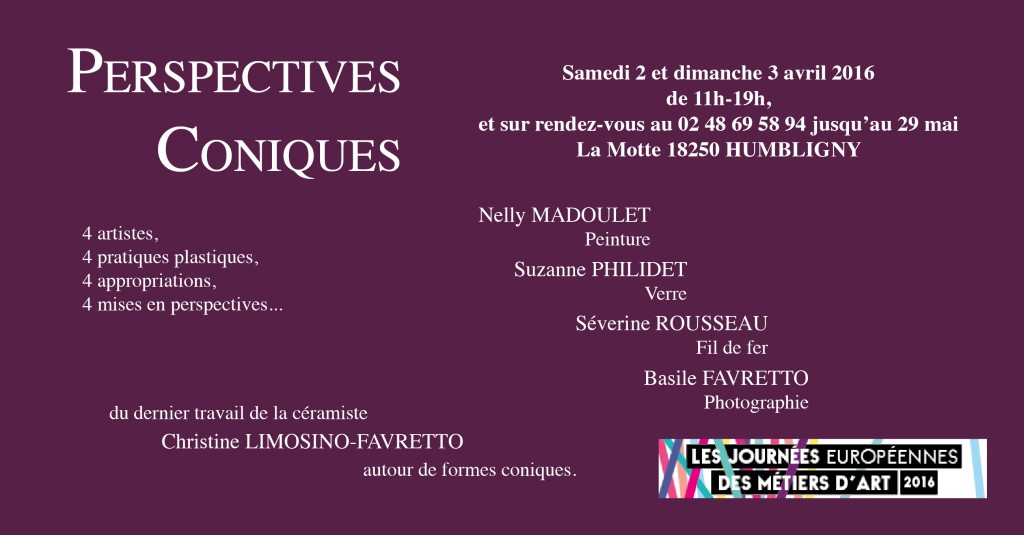 perspectives coniques, flyer recto