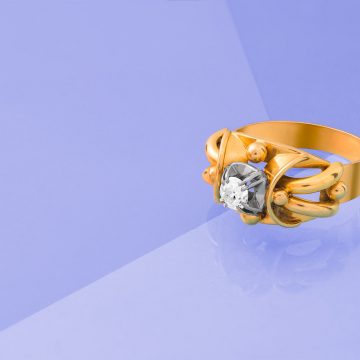 Bague en or avec diamant