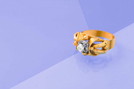 Bague en or avec diamant