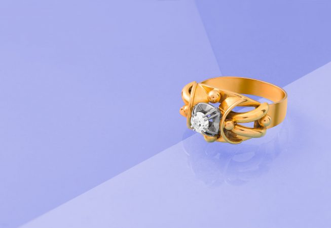 Bague or avec diamant